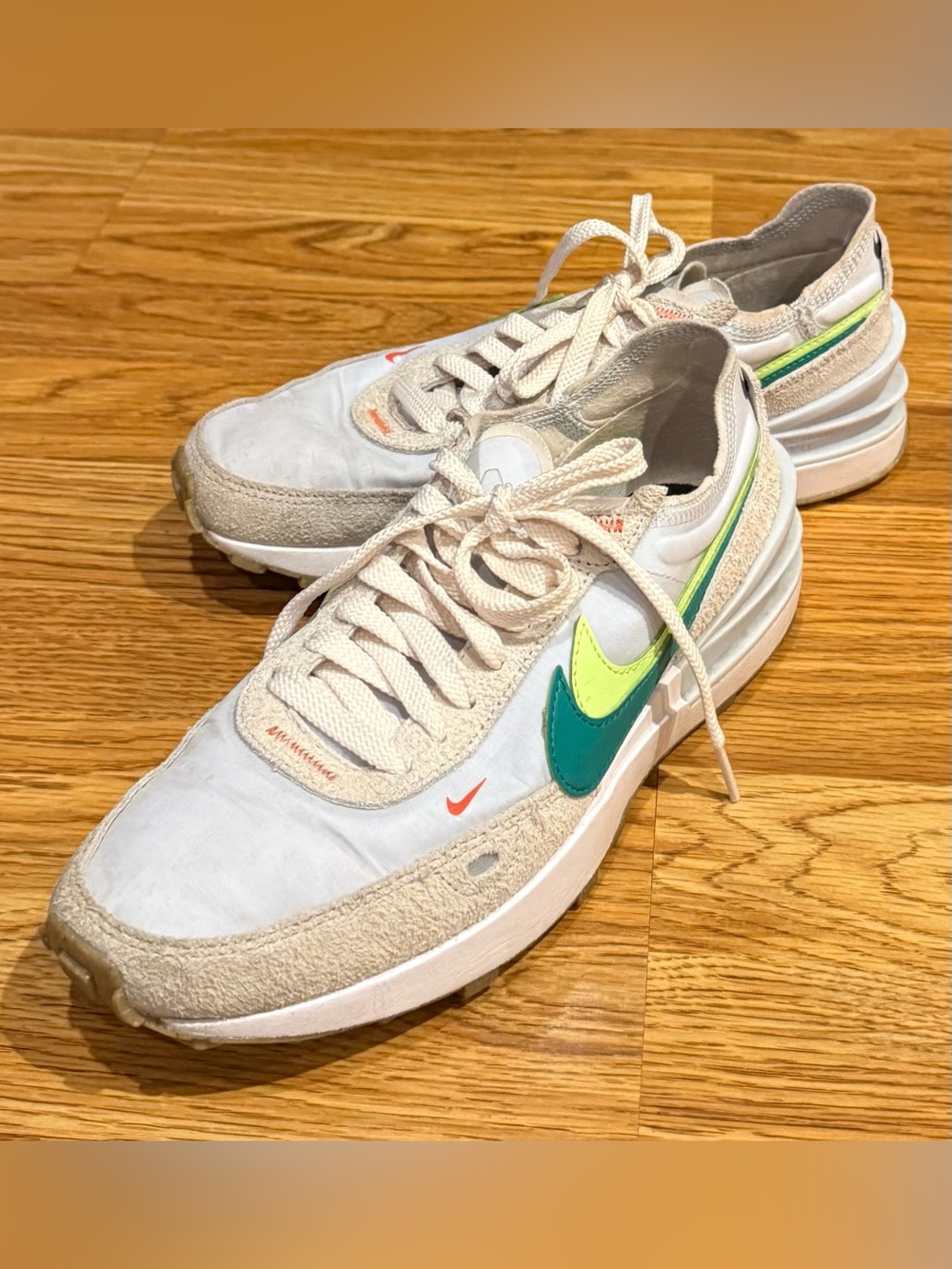 Nike Waffle One SE Grey Neptune Green DX4309-001 Women's Low Top Size 7.5